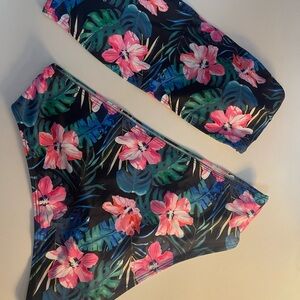 Floral Bandeau Bikini Set